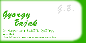 gyorgy bajak business card